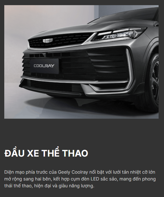 Thiết kế đầu xe new coolray